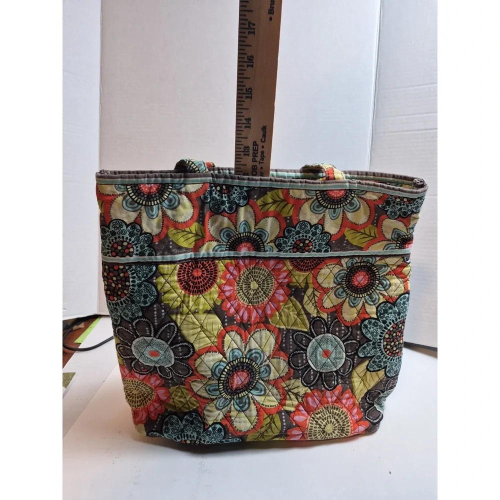Vera Bradley Multicolor Quilted Floral Tote Bag Shoulder Strap Women Retired